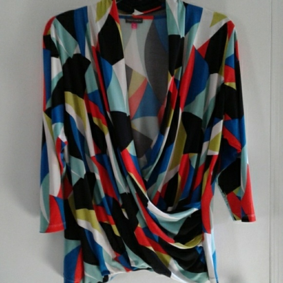 Vince Camuto faux wrap blouse - Picture 1 of 4